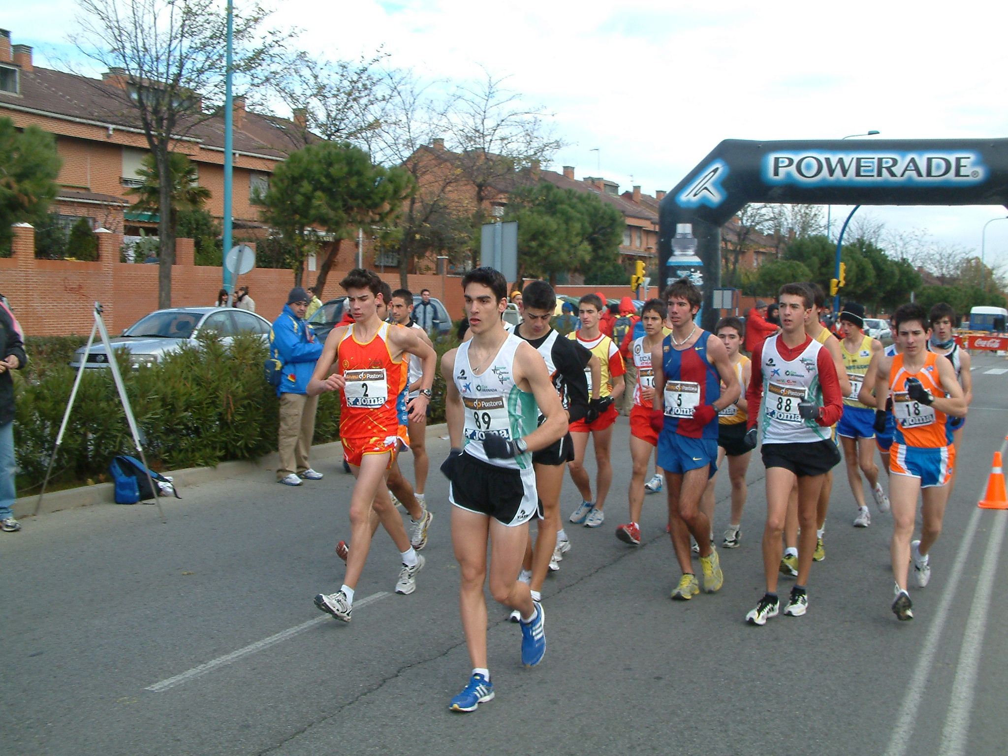 Salida de la prueba Juvenil-Júnior Masc. del Criterium 2009, Getafe